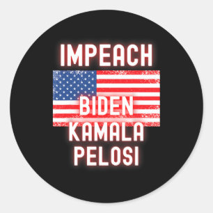 Pegatina Redonda Biden Kamala Pelosi despertó la victoria de los de