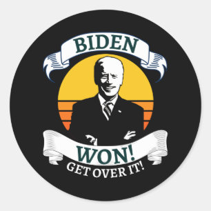 Pegatina Redonda Biden Se Saldrá Con Él Pro Biden