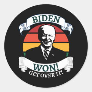 Pegatina Redonda Biden Se Saldrá Con Él Pro Biden