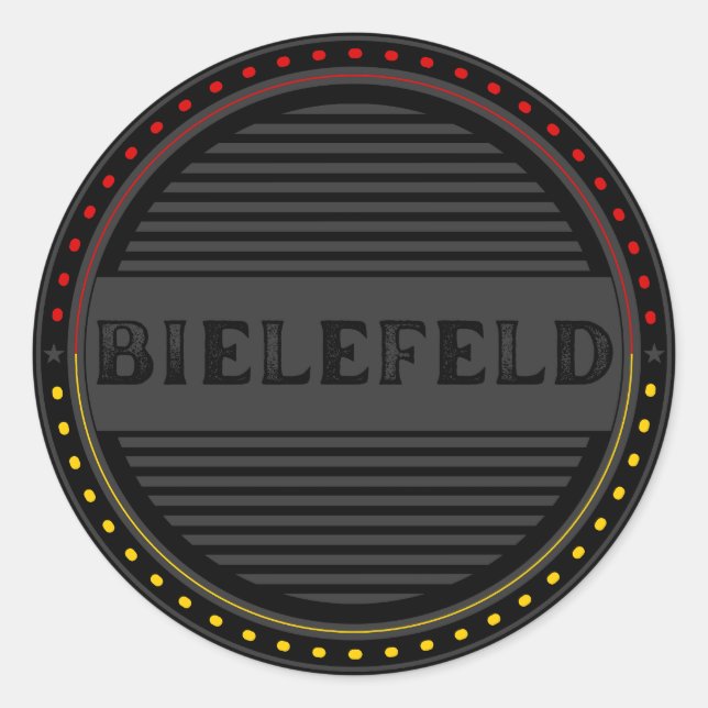 Pegatina Redonda Bielefeld City Pride Emblem – German Identity (Anverso)