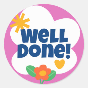 Pegatina Redonda Bien hecho