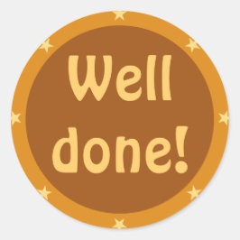 Pegatina Redonda Bien hecho - Serie de profesores Pegatinas