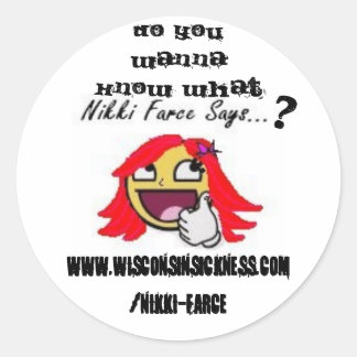 Pegatina Redonda Bienes del equipo de la calle