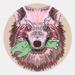 Pegatina Redonda bienvenida a la pesadilla