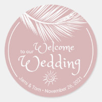 Bienvenida al Rosa Boda Beach Palm Leaf
