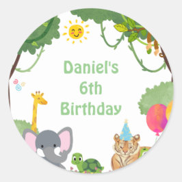 Pegatina Redonda ¡bienvenido al salvaje!