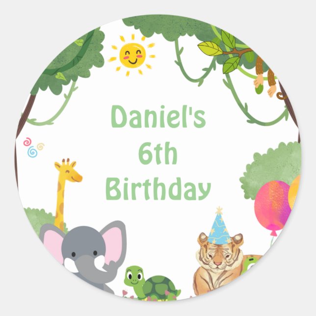 Pegatina Redonda ¡bienvenido al salvaje! (Anverso)