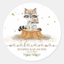 Bienvenidos a Baby Shower en Woodland Raccoon