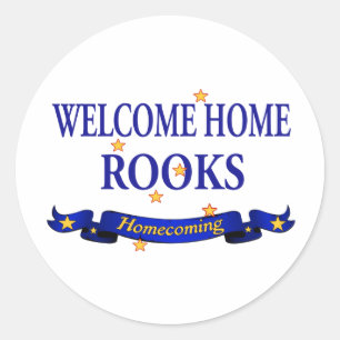 Pegatina Redonda Bienvenidos a Home Rooks