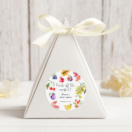 Pegatina Redonda Bienvenidos a la Fiesta de Despedida de Soltera "F