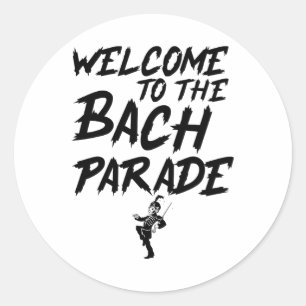 Pegatina Redonda Bienvenidos Al Bach Parade Bride Squad Gothic Bach