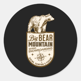 Pegatina Redonda Big Bear California