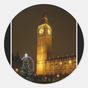 Pegatina Redonda Big Ben hace buenas noches