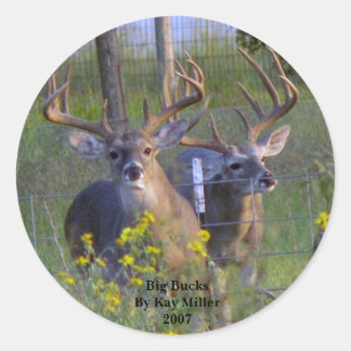 Pegatina Redonda Big BucksPor Kay Miller2007