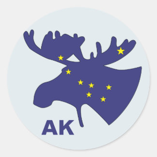 Pegatina Redonda Big Dipper Moose