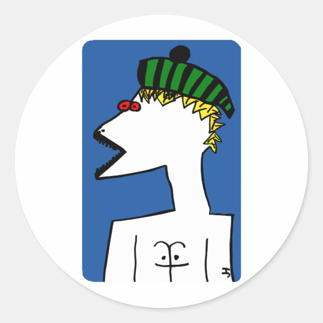 Pegatina Redonda Big Jim JHgrafics (Anverso)