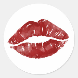 Pegatina Redonda Big Kiss