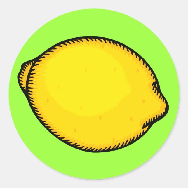 Pegatina Redonda Big Lemon (Anverso)