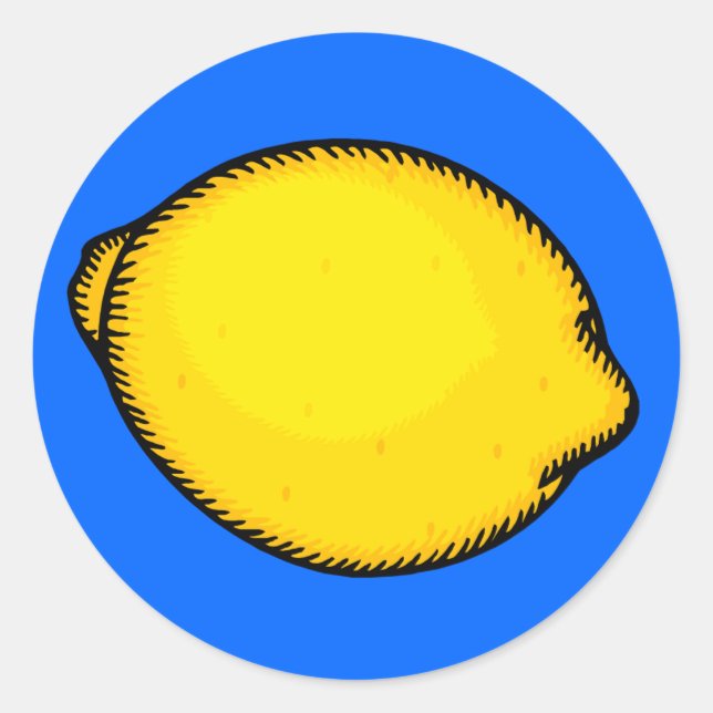Pegatina Redonda Big Lemon (Anverso)