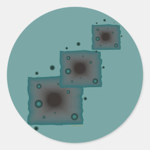 Pegatina Redonda Big Machines ciencia ficción agujero negro