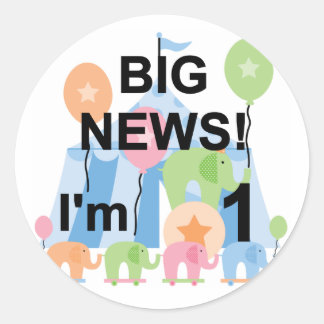Pegatina Redonda Big News Circus Camisetas y regalos de cumpleaños