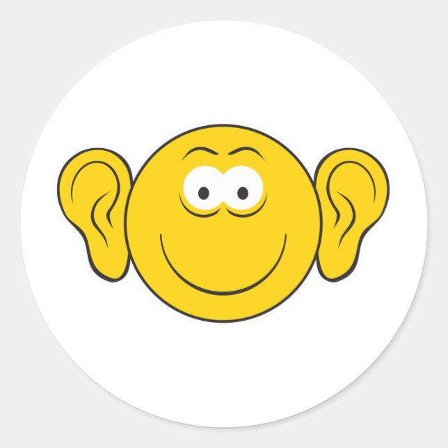 Pegatina Redonda Big Oars Face (Anverso)