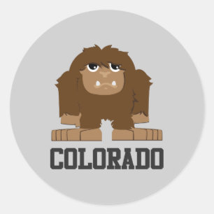 Pegatina Redonda Bigfoot Colorado