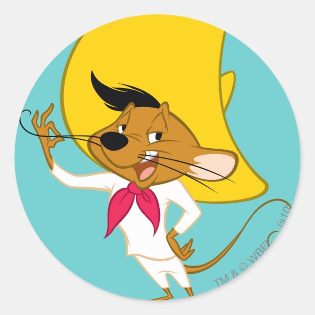 Pegatina Redonda Bigote de SPEEDY GONZALES™ (Anverso)