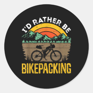 Pegatina Redonda Bikepacking Bikepacker Mountain Bicicleta