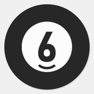 Pegatina Redonda Billar Ll 6 Coincidiendo Billiards Regalo Fácil Ha