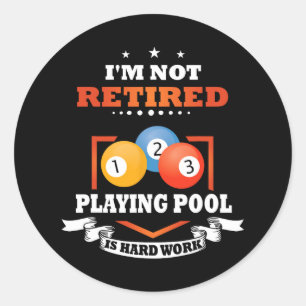 Pegatina Redonda Billetes No Retirados Jugar A La Piscina Es Trabaj