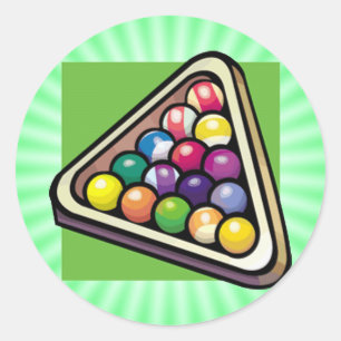 Pegatina Redonda Billetes verdes; estanque