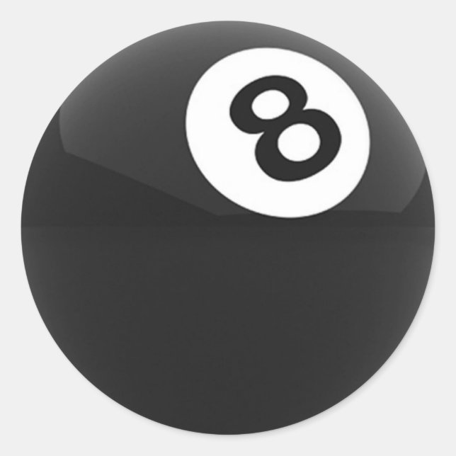 Pegatina Redonda Billiard Ball (Anverso)
