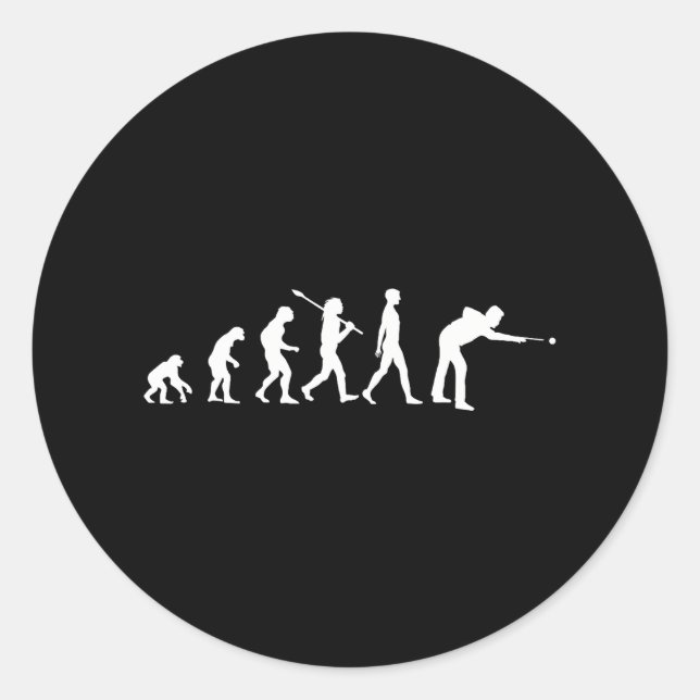 Pegatina Redonda Billiard Evolution Pool (Anverso)