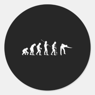 Pegatina Redonda Billiard Evolution Snooker Pool Chalk Billiard Pla