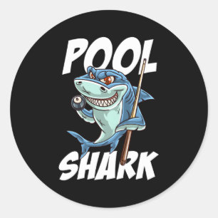 Pegatina Redonda Billiard Pool Billiard Chiste Billiard del salón d