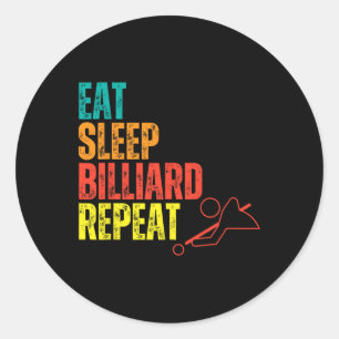 Pegatina Redonda Billiards Appart Cita A Funny Billiards Players Pr