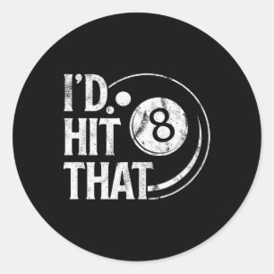 Pegatina Redonda Billiards Graciosamente Hizo Que 8 Ochocitos Juegu