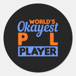 Pegatina Redonda Billiards Worlds Okayest Pool Player 8 Ll 1