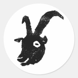 Pegatina Redonda Billy Goat Potato Print