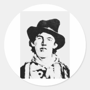 Pegatina Redonda Billy The Kid ~ William H. Bonney / Outlaw