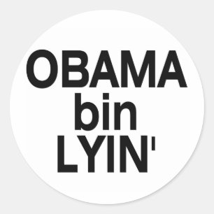 Pegatina Redonda Bin Lyin de Obama
