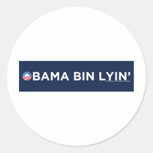 Pegatina Redonda Bin Lyin de Obama