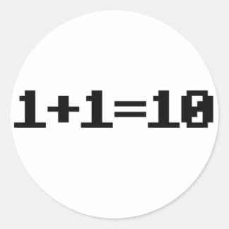 Pegatina Redonda Binario