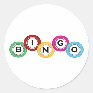 Pegatina Redonda Bingo