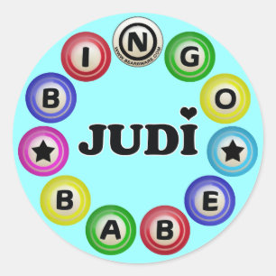 Pegatina Redonda Bingo Babe Judi