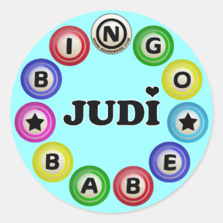 Pegatina Redonda Bingo Babe Judi
