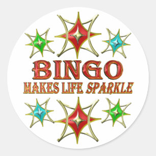 PEGATINA REDONDA BINGO FANCY STARS