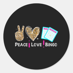 Pegatina Redonda Bingo Funny Bingo Lover