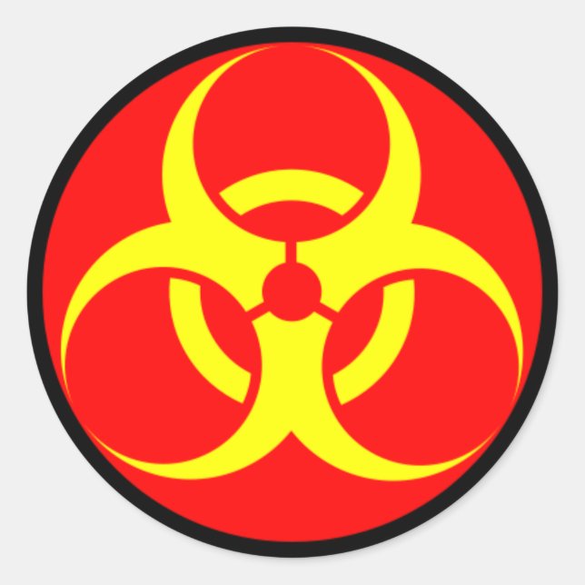 PEGATINA REDONDA BIO HAZARD (Anverso)